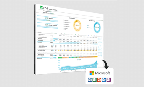 Fast report creation - Vena financial reporting software